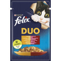 FELIX Fantastic Duo (Фелікс Фантастік Подвійна Смакота). З індичкою та печінкою. Шматочки у желе. Ко