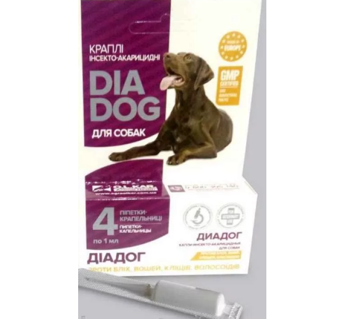 Краплі інсекто-акарицидні для собак DIA DOG (4 амули в уп)  O.L. KAR