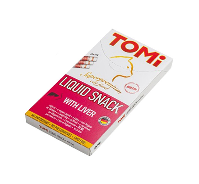 TOMi Liquid Snack  рідкі ласощі для котів , 10 гр