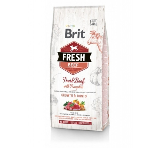 Корм Бріт Brit Fresh Beef/Pumpkin Puppy Large 2,5 kg говядина,тыква д/щенков крупных пород