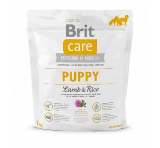 Корм Бріт Brit Care Puppy Lamb and Rice 1 kg (д/щенков)