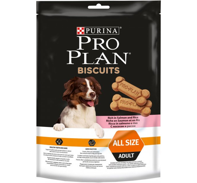 ProPlan Biscuits. Печиво для дорослих собак Лосось/Рис 4х400г