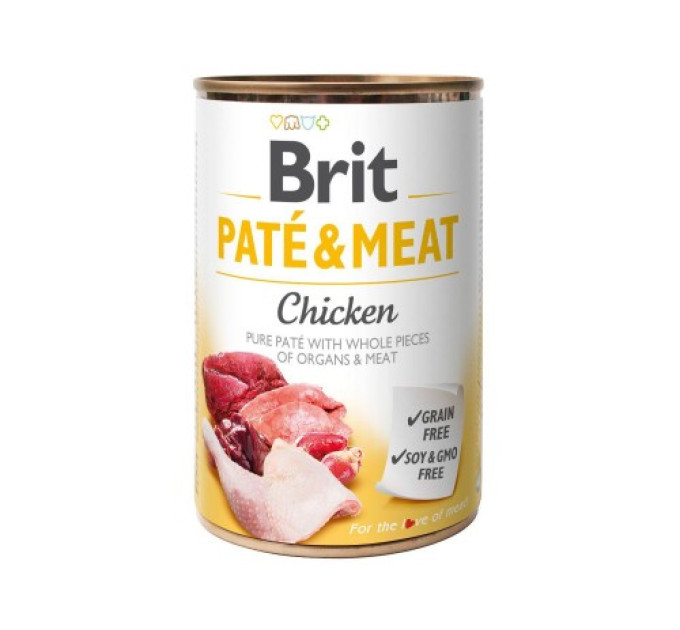 Вологий корм Brit Pate&Meat Dog з куркою 400 гр.