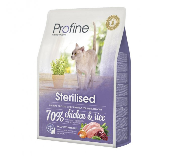 Корм Профайн Profine Cat Sterilised 10 kg курица и рис д/кастриров.