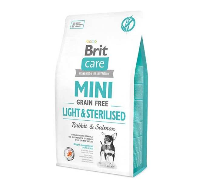 Корм Бріт Brit Care GF Mini Light and Sterilised 2 kg (д/собак малых пород) контроль веса