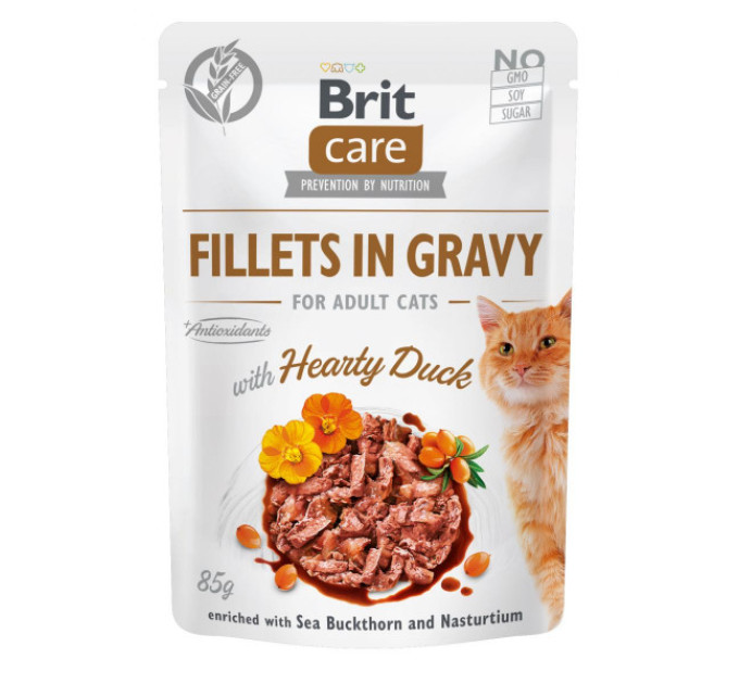 Корм Бріт Brit Care Cat pouch 85g филе в соусе с уткой