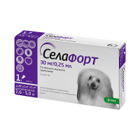 Краплі Селафорт для собак, спот-он 30 мг (2.6-5 кг) № 1