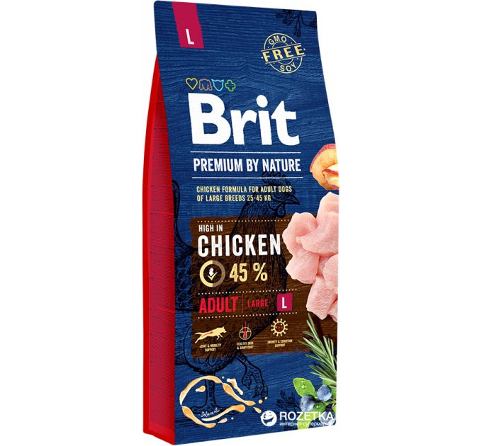 Корм Бріт  Brit Premium Dog Adult  L 15 кг (для собак крупних порід)