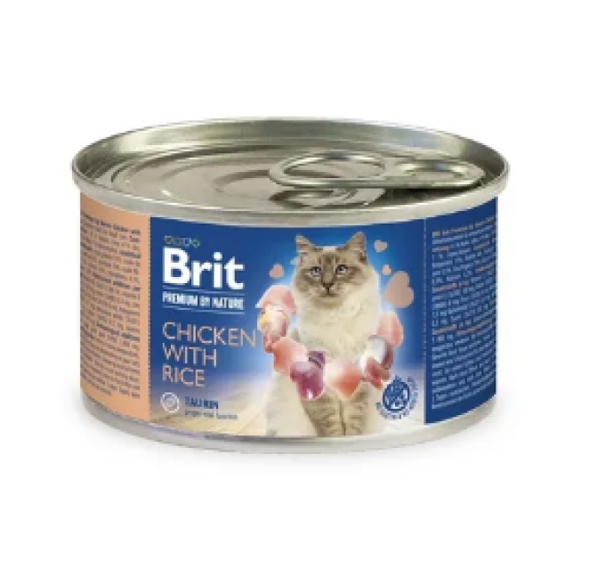 Корм Brit Premium by Nature Cat k 200g курка з рисом
