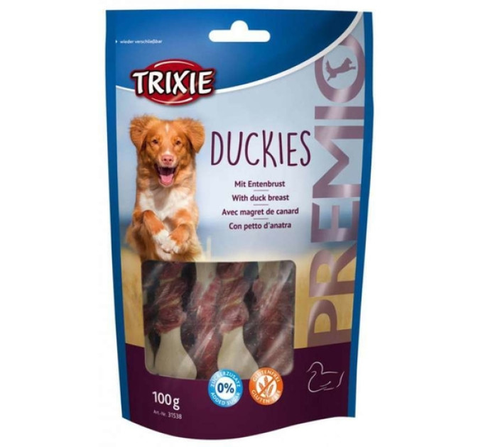 Ласощі для собак Trixie 31592 PREMIO Duck Bites Кісточки,100г