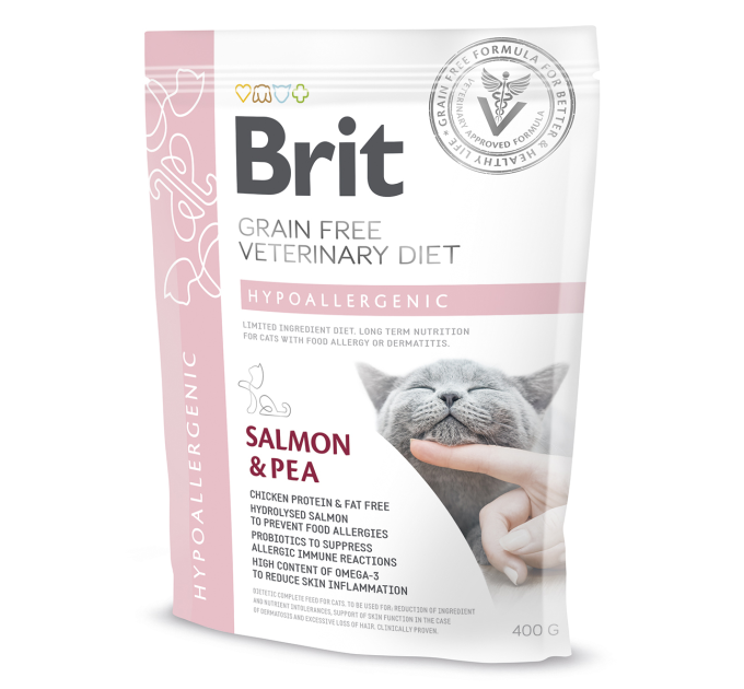 Корм Бріт Brit GF Veterinary Diets Cat Hypoallergenic 2 kg