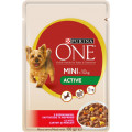 Purina One Mini Active(Ван МІНІ).З яловичиною, картоплею, морквою.Для активних собак. Конс/соб 20х10