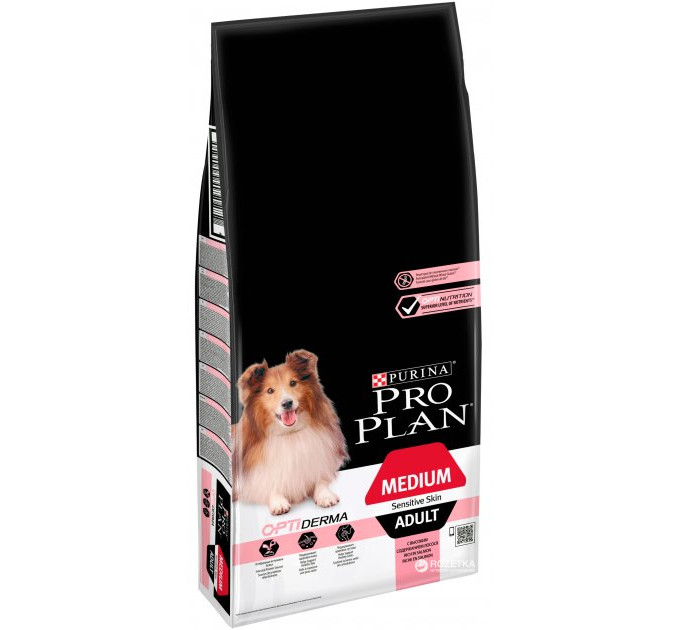 ProPlan Medium Sensitive. З лососем. Для сер.порід схильних до алергії, сух. 14кг