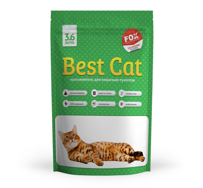 Силікагелевий наповнювач Best Cat Green Apple 3,6 л/10