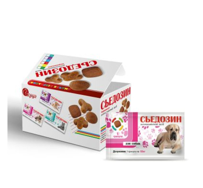 Сьедозин антигельминтик для собак, 1 таблетка на 60 кг