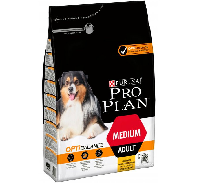ProPlan Medium. З куркою. Для собак середніх порід, сух. 4х3кг