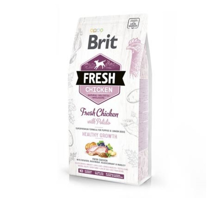 Корм Бріт Brit Fresh Chicken/Potato Puppy 12 kg курица,картофель д/щенков