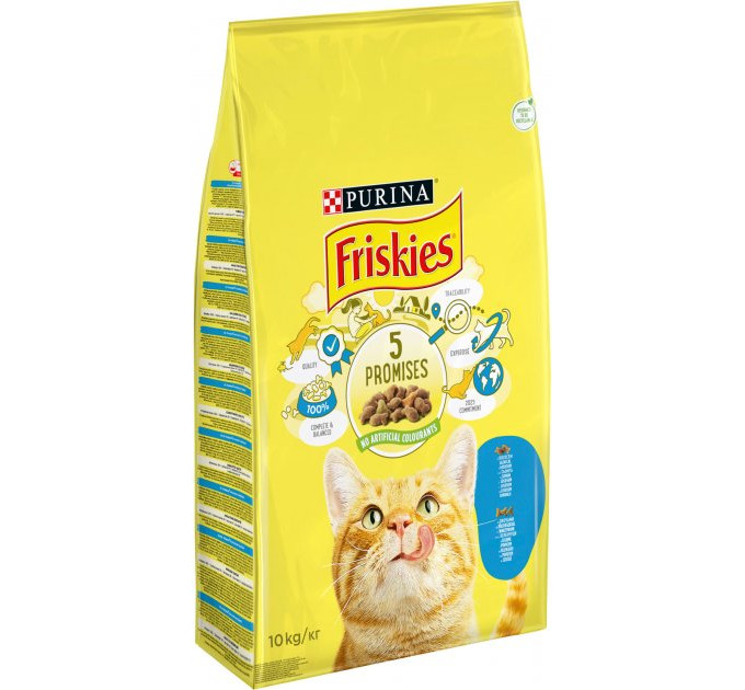 Friskies(Фріскіс).З лососем та овочами.Сух/кот 10кг