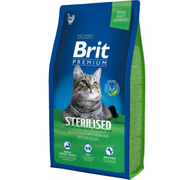 Корм Бріт Brit Premium Cat Sterilized 800g (д/стерилизованных кошек)