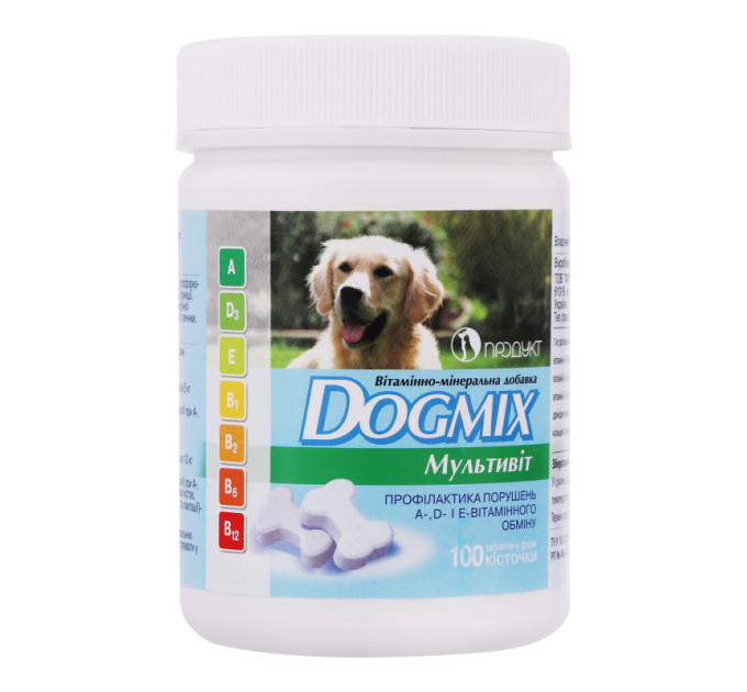 Вітаміни для собак Dogmix Мультивіт, 100 таблеток