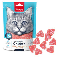 Ласощі для котів Wanpy Chicken Jerky & Codfish Hearts ВАНПІ серця курка з тріскою - 0.08 кг (CC-10S)