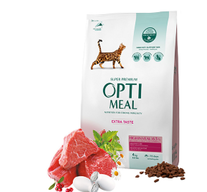 Корм для котів Optimeal, 4кг