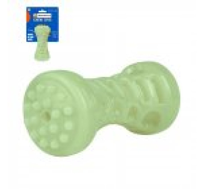 YT96384 Іграшка світлонакопичувальна для собак Bronzedog Chew Bone 5 х 13 см/72
