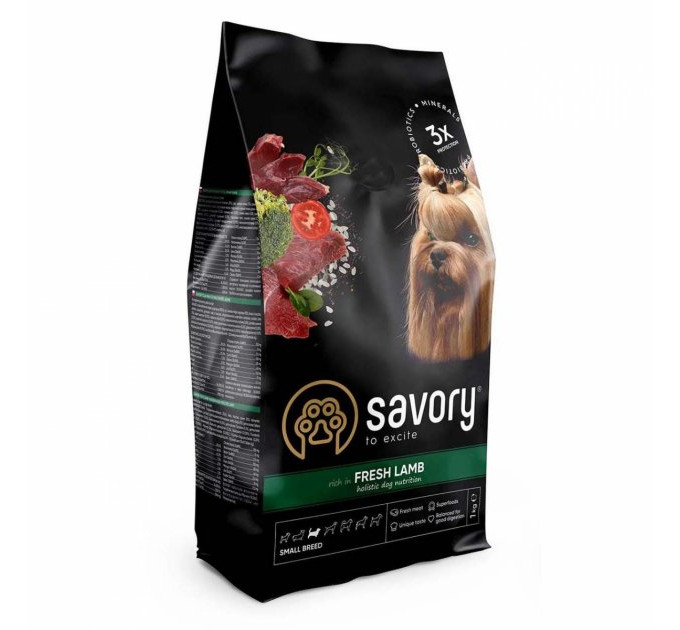 Корм Savory Small Breeds rich in Fresh Lamb 8 кг