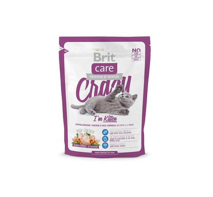 Корм Brit Care Cat Crazy I\'m Kitten 0,4 кг (для кошенят 1-12 міс)