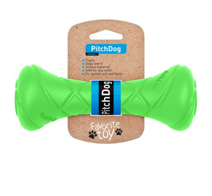 Ігрова гантель для апортировки PitchDog, довжина 19 см, діаметр 7 см салатовий 62395