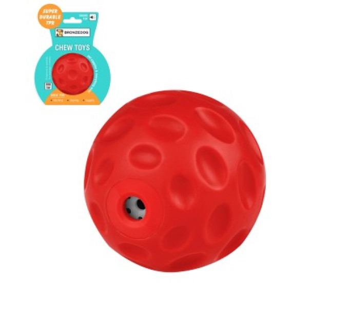 YT104277-A Іграшка для собак Bronzedog Chew Pitted Ball (red) 7 см/72шт