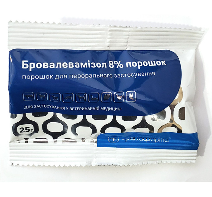 Бровалевамізол 8% порошок 25 г