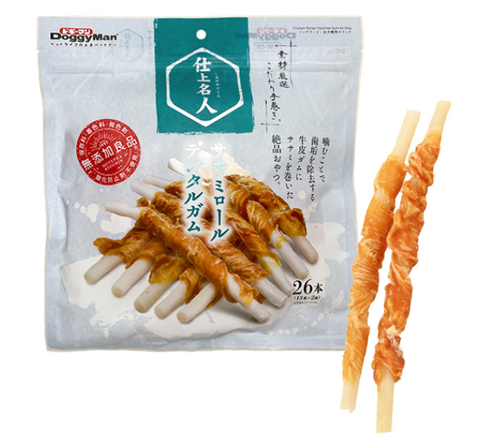 82045 DoggyMan В\'ЯЛЕНА КУРКА (Chicken Fillet Dental Gum) жуйка ласощі для собак, 12 см, 156г