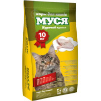 Корм коти Муся 10кг зі смаком курки