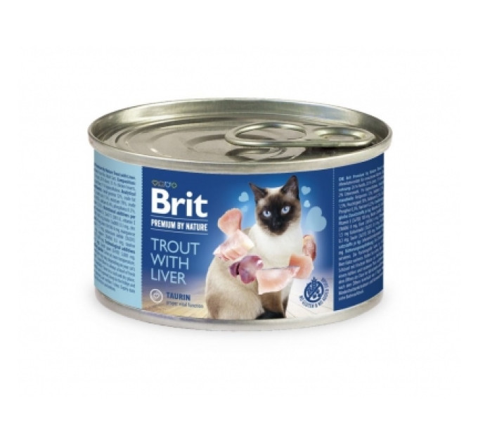 Корм Brit Premium by Nature Cat k 200g форель з печінкою