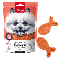 FA-32х Wanpy ШМАТОЧКИ ЛОСОСЯ РИБКИ (Salmon Fish Shape Bites) ласощі для собак 100г