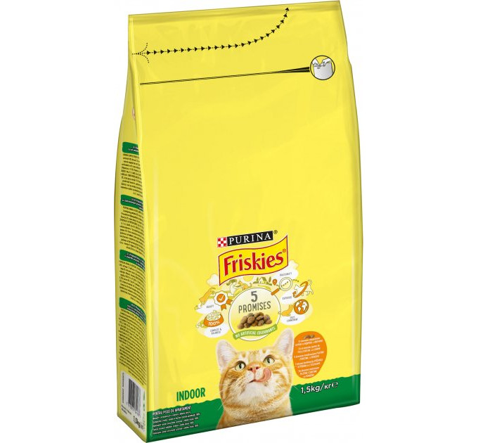 Friskies Indoor(Фріскіс Індор).Для домашніх котів.Сух/кот 10кг