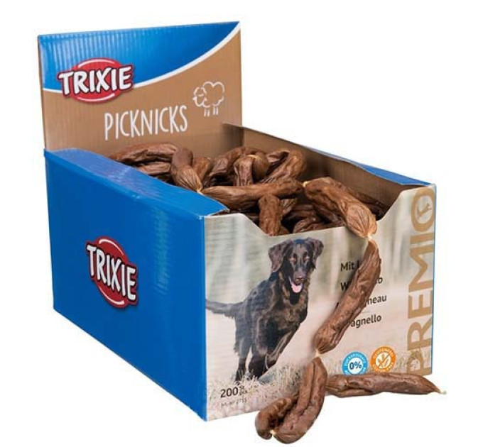 Ласощі Trixie Picknicks, сосиски з ягням, для собак, 7 см,