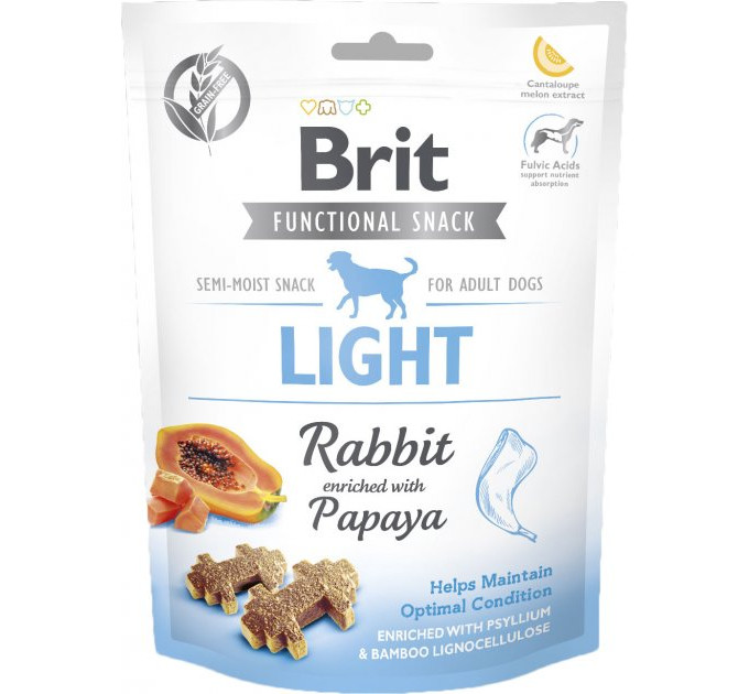 Корм Функциональные лакомства Бріт Brit Care Light кролик с папайей д/собак, 150 г