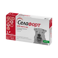 Краплі Селафорт для собак, спот-он 120 мг (10.1-20 кг) № 1