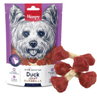 DA-06Hх Wanpy КІСТКА З В\'ЯЛЕНОЮ КАЧКОЮ (Duck Jerky Dumbbells) ласощі для собак 100г