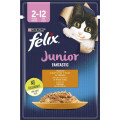FELIX Fantastic Junior (Фелікс Фантастік Джуніор). З куркою. Шматочки у желе.  Конс/кот 26х85г