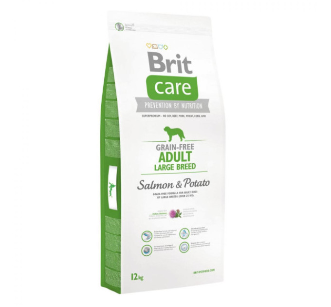 Корм Бріт Brit Care GF Adult Large Breed Salmon and Potato 12 kg (д/собак весом от 25 кг)