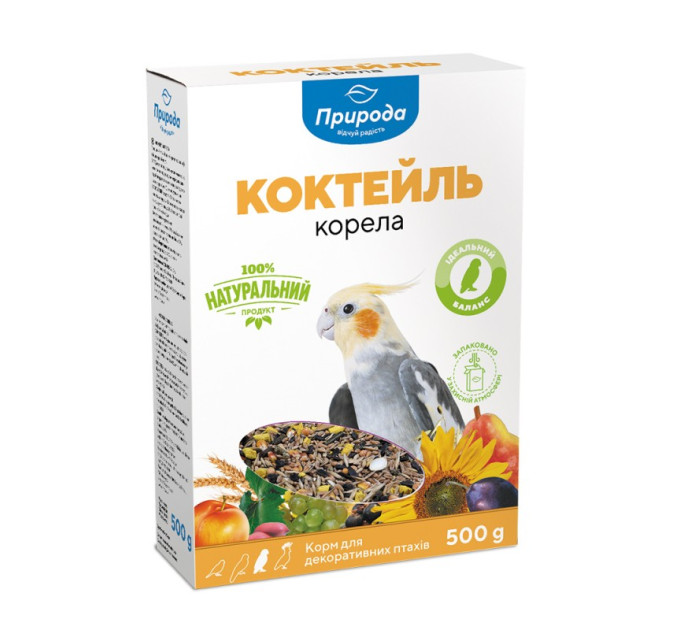 Корм Природа Коктейль для середніх папуг Корела 500 г