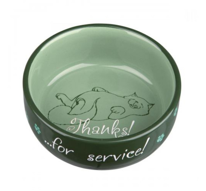 24793 Миска керамічна для кота "Thanks for Service" 0,3л/11см