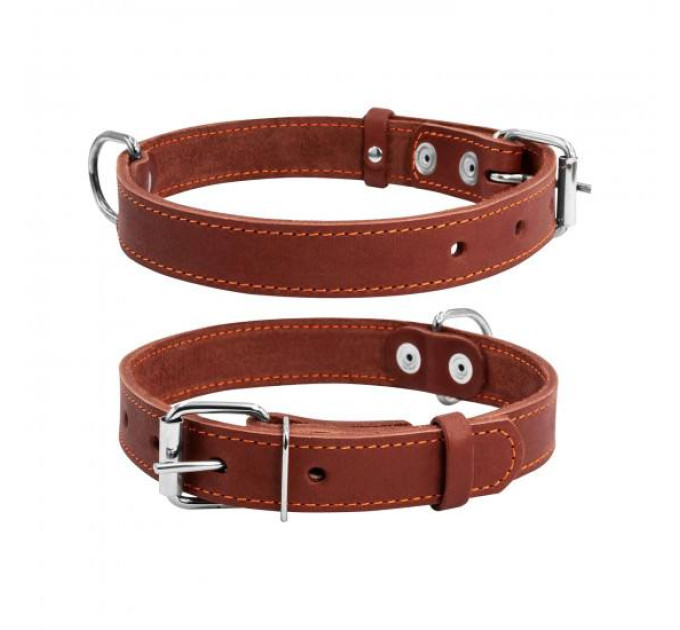 Нашийник одинарний CoLLaR (ширина 25мм, довжина 38-50) коричневий 02196