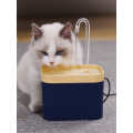 Автоматична поїлка-фонтан, pet water fountain, 1.5L, USB синій з жовтою кришкою