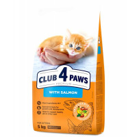 Клуб 4 лапи CLUB 4 PAWS Преміум для кошенят "З ЛОСОСЕМ". Повнораціонний сухий корм 5,0 кг