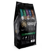 Корм Savory сухий для котів гурманів зі свіжою індичкою та качкою 8кг, арт.30068