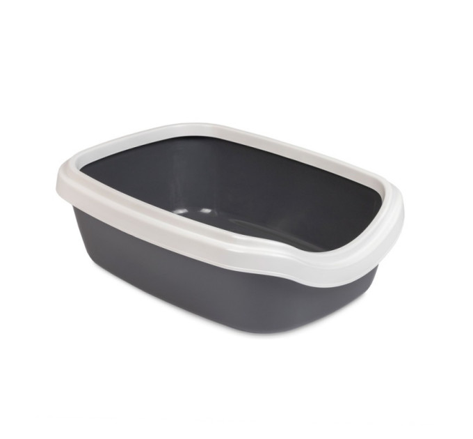Туалет для котів Comfort M 41x30x13.5 сірий 241699